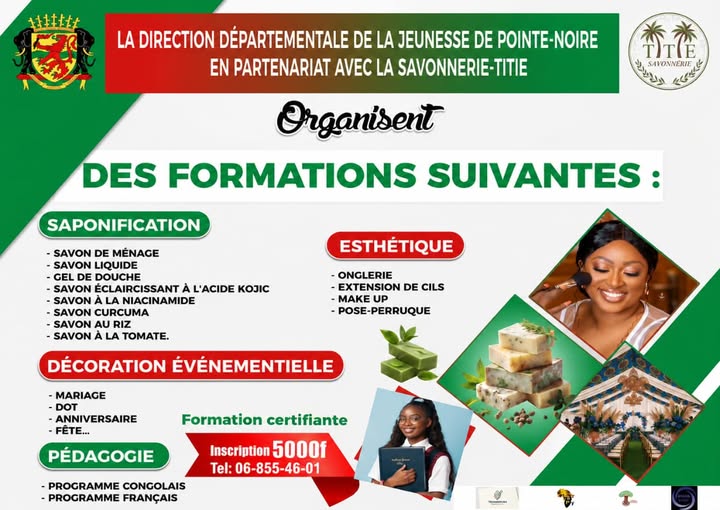 FORMATIONS PROFESSIONNELLES 2026 À POINTE-NOIRE